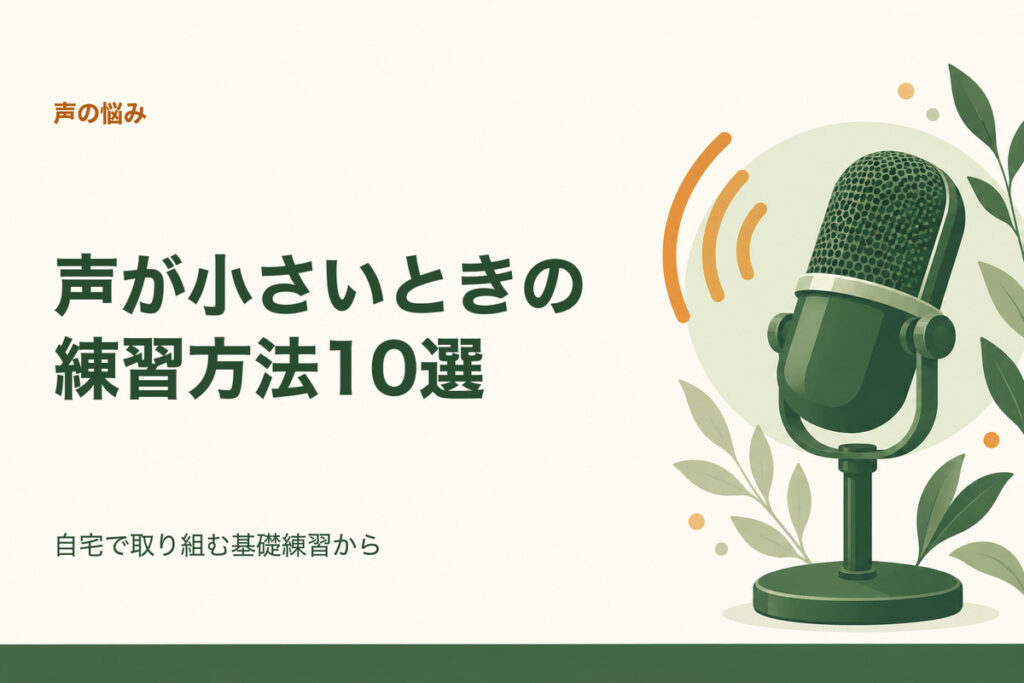 声が小さいときの練習方法10選。自宅で取り組む基礎練習から