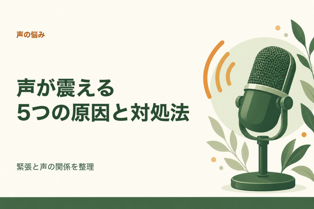 声が震える5つの原因と対処法。緊張と声の関係を整理